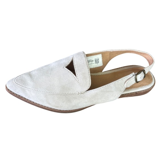 Sperry Shoes - Sperry Top-Sider Saybrook Pointed Toe Slingback Flats, Ivory Nubuck Suede,Size 8